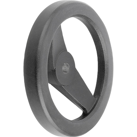 Kipp 2-Spoke Handwheel D1=80 Reamed Hole D2=10H7, Aluminum, Black Powder, Without Grip K0162.01080X10